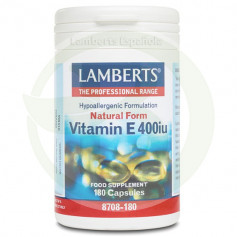 Vitamina E Natural 180 Tabletas 400UI Lamberts