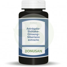 Astrágalo, Shiitake, Ginseng Siberiano 90 Capsulas Bonusan