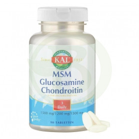 Glucosamina, Condroitina y MSM 90 Comprimidos Kal