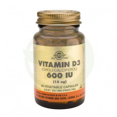 Vitamina D3 600UI (15Mcg.) 60 Cápsulas Solgar
