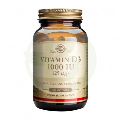 Vitamina D3 1.000UI (25Mcg.) 100 Cápsulas Solgar