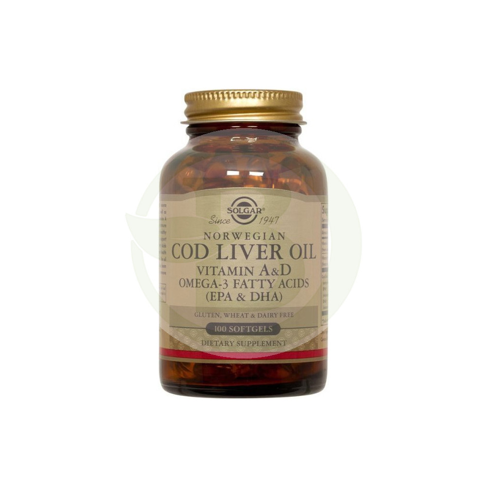 Cod Liver Oil 100 Softgels Aceite De Higado De Bacalao Capsules 100'S