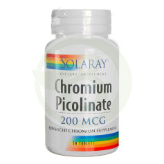 Cromo Picolinato 200Mcg. 50 Tabletas Solaray