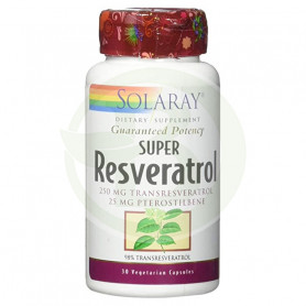 Super Resveratrol 250Mg. 30 Cápsulas Solaray