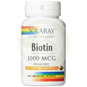 Biotín 1.000Mcg. 100 Comprimidos Naranja Solaray