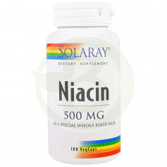 Niacín 500Mg. (No Ruborizante) 100 Cápsulas Solaray