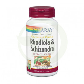 Rhodiola & Schizandra 500Mg. 60 Cápsulas Solaray