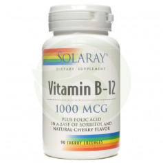 Vitamina B12 y Ácido Fólico 1.000Mcg. 90 Comprimidos Solaray