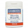 Vitamina D3 y K2 60 Cápsulas Lamberts