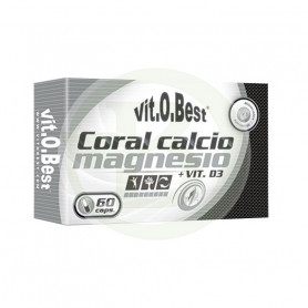 Coral Calcio Magnesio y Vitamina D3 60 Cápsulas Vit o Best