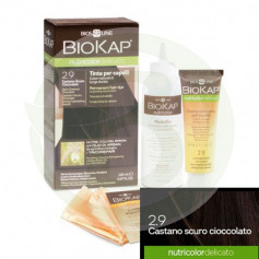 Tinte Nutricolor Delicato 2.9 Castaño Oscuro Chocolate 140Ml. Biokap