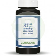 Hipérico-Ginkgo-Ginseng 90 Cápsulas Vegetales Bonusan