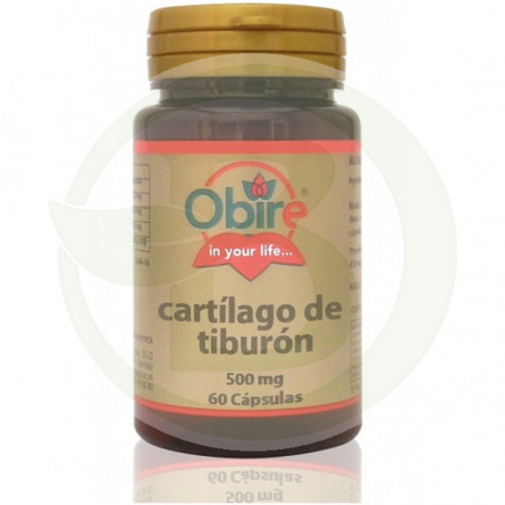 Cartílago de Tiburón 500Mg. 60 Cápsulas Obire