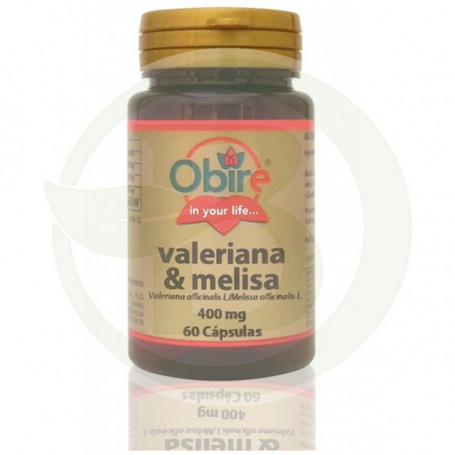 Valeriana + Melisa 400Mg. 60 Cápsulas Obire