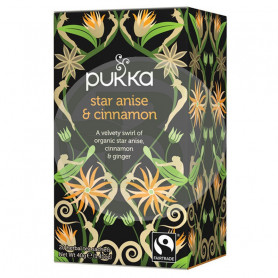 Infusión Anís Estrellado, Canela, Sencha, Jengibre 20 Filtros Pukka