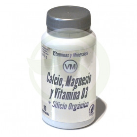 Calcio, Magnesio y Vitamina D3 + Silicio Orgánico 90 Comprimidos Ynsadiet