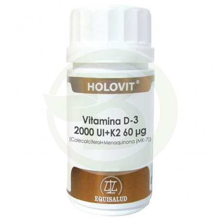 Holovit Vitamina D3 2000Ui + K2 50 Cápsulas Equisalud