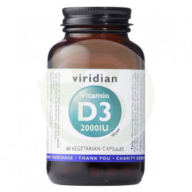 Vitamin D3 Vegana 2000IU 60 Cápsulas Viridian