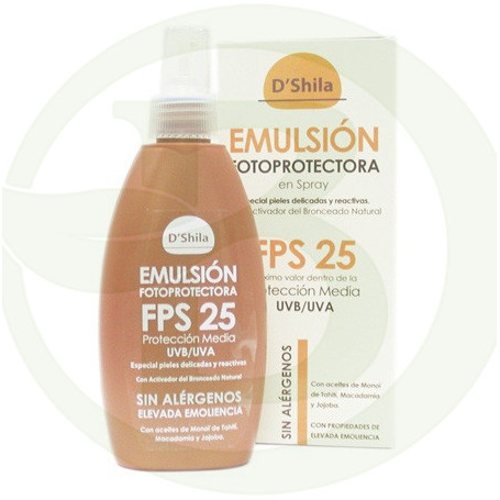 Emulsión Fotoprotectora spray FPS 25 200 Ml. Shila