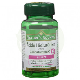 Ácido Hialurónico 20Mg. con Vitamina C 30 Cápsulas Natures Bounty