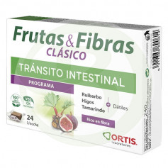 FRUTAS Y FIBRA TRANSITO INTESTINAL 24 CUBOS ORTIS