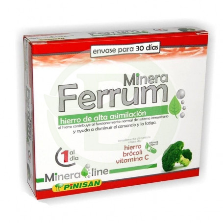 Mineraline Ferrum 30 Cápsulas Pinisan