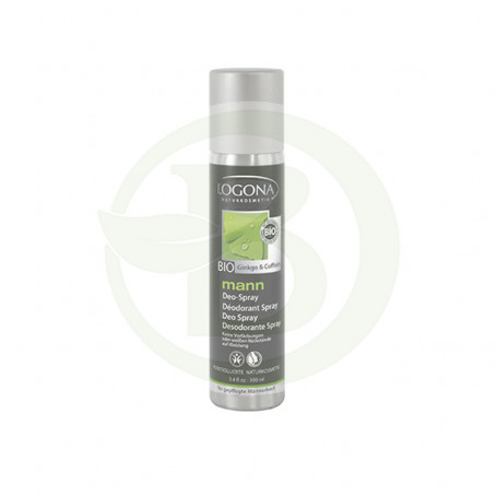 Desodorante Spray Mann Ginkgo & Cafeina Bio 100Ml. Logona