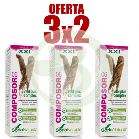 Pack 3x2 Composor 6 Vitol Complex 50Ml. Soria Natural