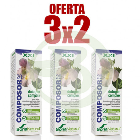 Pack 3x2 Composor 20 Dologen Complex 50Ml. Soria Natural