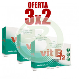 Pack 3x2 Vitamina B12 Retard 48 Comprimidos Soria Natural