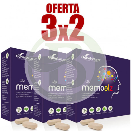 Pack 3x2 Memoalz 30 Comprimidos Soria Natural