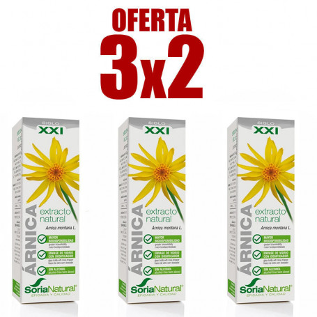 Pack 3x2 Extracto de Árnica 50Ml. Soria Natural