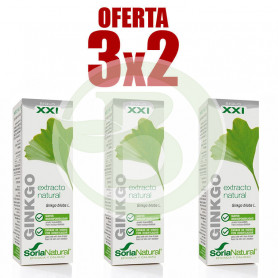 Pack 3x2 Extracto de Ginkgo Biloba 50Ml. Soria Natural