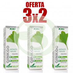 Pack 3x2 Extracto de Ginkgo Biloba 50Ml. Soria Natural