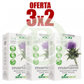 ➤ Pack 3x2 Cardo Mariano 30 Cápsulas Soria Natural - Mejor Precio -  Herbolario Rosana