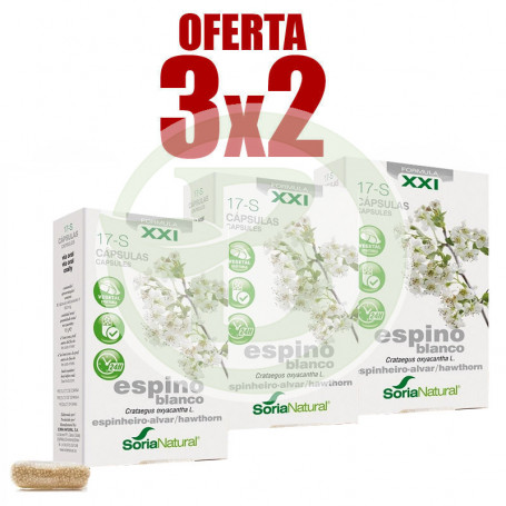 Pack 3x2 Espino Blanco 30 Cápsulas Soria Natural