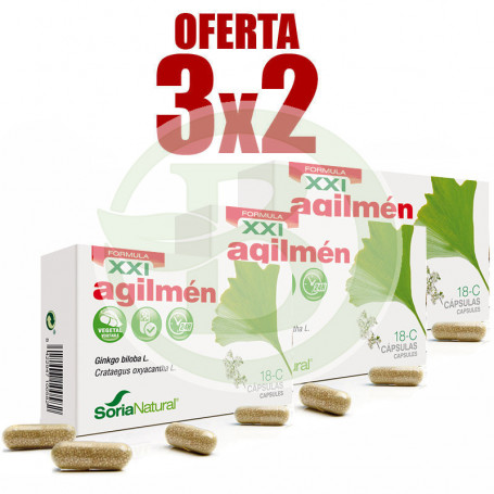 Pack 3x2 Agilmen 30 Cápsulas Soria Natural