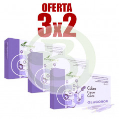 Pack 3x2 Glucosor Cobre 28 Viales Soria Natural