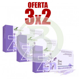 Pack 3x2 Glucosor Zinc 28 Viales Soria Natural