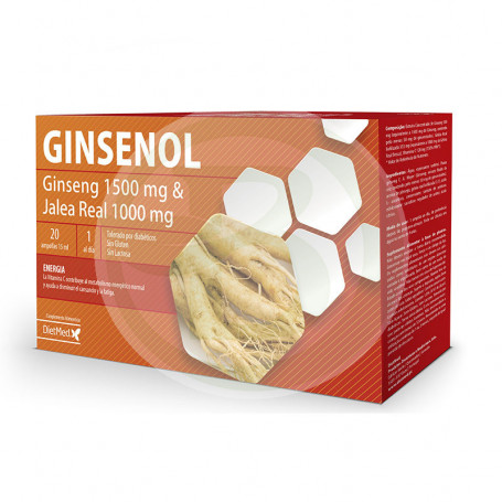 Ginsenol 20 Ampollas 15Ml. Dietmed