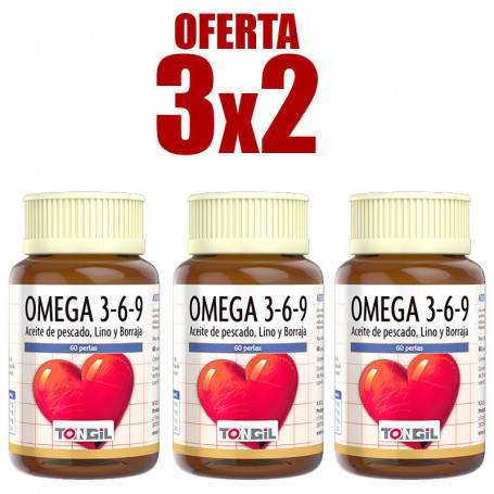 Pack 3x2 Omega 3-6-9 60 Perlas Tongil