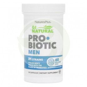 Gi Natural Probiotic Men 30 Cápsulas Natures Plus