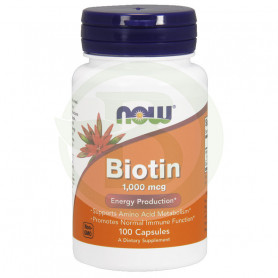 Biotina 1.000Mcg. 100 Cápsulas Now