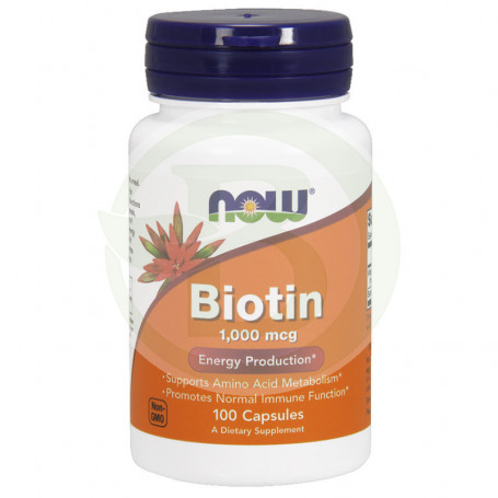 Biotina 1.000Mcg. 100 Cápsulas Now