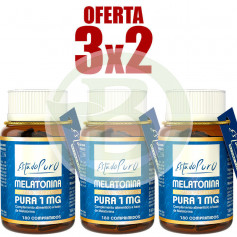 Pack 3x2 Melatonina Pura 1Mg. 180 Comprimidos Estado Puro