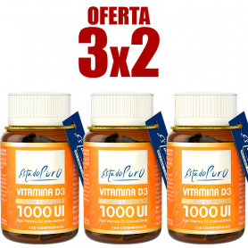 Pack 3x2 Vitamina D3 1000 100 Comprimidos Estado Puro