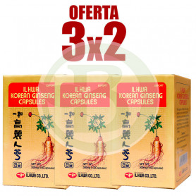 Pack 3x2 Ginseng Tarro 100 Cápsulas Il Hwa