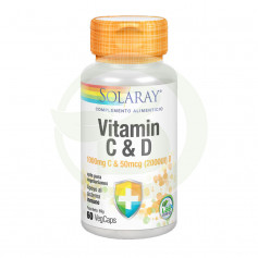Vitamina C+D 60 Cápsulas Solaray