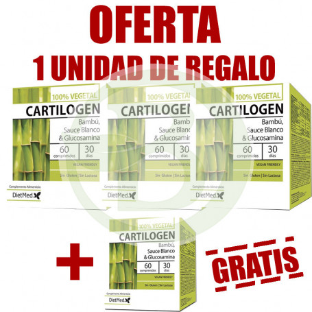 Pack 4x3 Cartilogen Vegetal 60 Comprimidos Dietmed