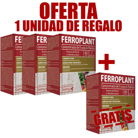 Pack 4x3 Ferroplant 60 Comprimidos Dietmed